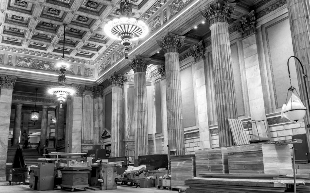 Marble Room main dining area: Before