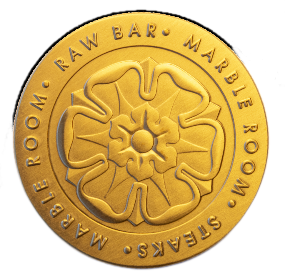 Marble Room Steaks & Raw Bar Gold Gift Coin